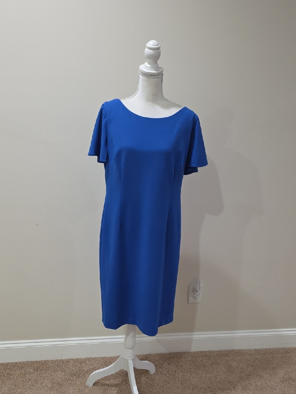 Electric Blue Midi Shift Dress